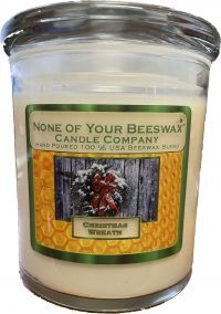 Christmas Wreath candle container