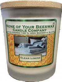clean linens candle container
