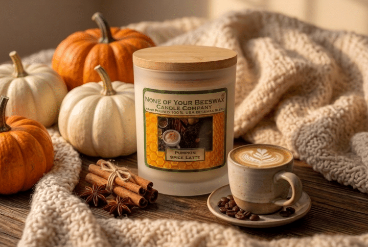 Welcome Autumn: The Natural Comfort of Our Pumpkin Spice Latte Beeswax Candle