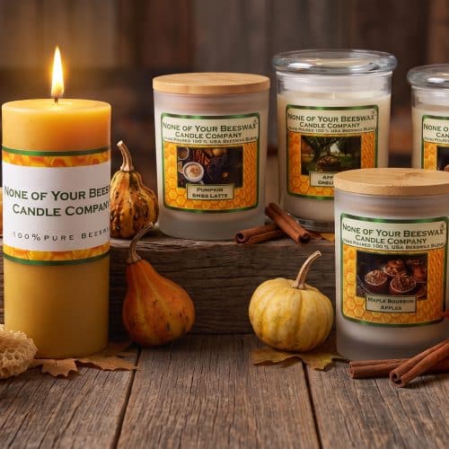 Halloween Beeswax Candles Handcrafted for Cozy Fall Nights