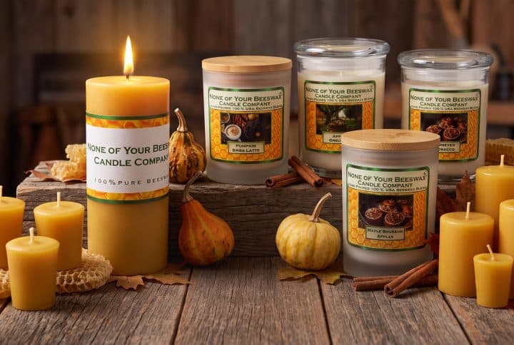 Halloween Beeswax Candles Handcrafted for Cozy Fall Nights